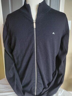 Mens J.Lindeberg Cardigan Full Zip Size XL Black